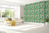 GP1900161 Grace & Gardenia Cactus and Frog on White Premium Paper Peel and Stick Wallpaper Panel 6 Ft High x 26