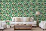 GP1900161 Grace & Gardenia Cactus and Frog on White Premium Paper Peel and Stick Wallpaper Panel 6 Ft High x 26