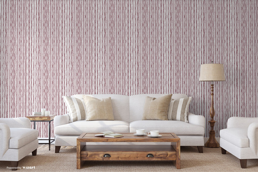 GP1900261 Single Color Rough Vertical Sketch Lines Premium Peel and Stick Wallpaper Panel 26 Wide x 6 Ft High