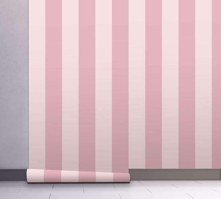 GP1900272 Pink Stripes Peel and Stick Wallpaper Roll 19 inch Wide x 18 ft. Long, Pink