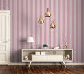 GP1900272 Pink Stripes Peel and Stick Wallpaper Roll 20.5 inch Wide x 18 ft. Long, Pink