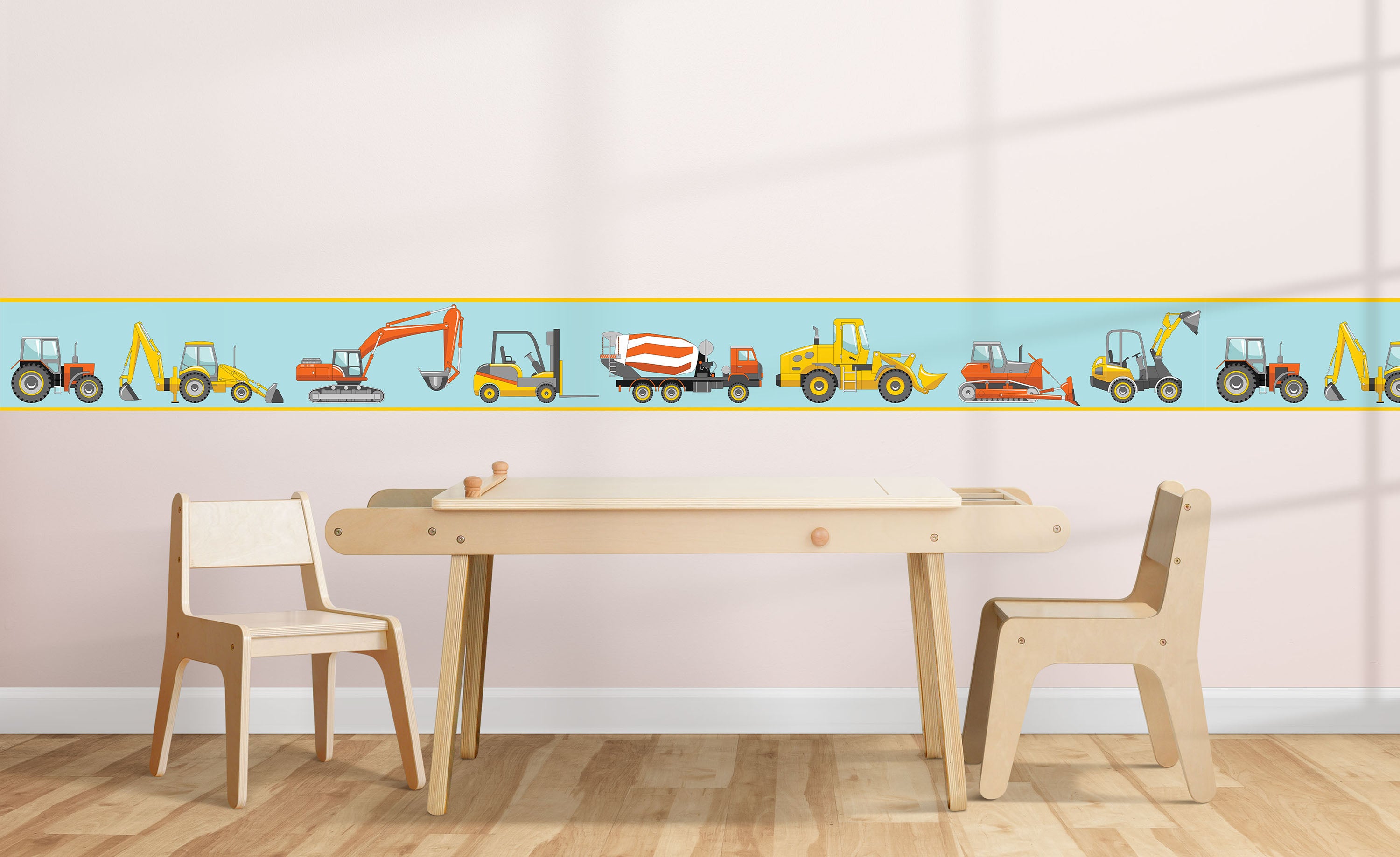 GP1900291 Trucks and Tractors Premium Peel and Stick Wallpaper Border 10