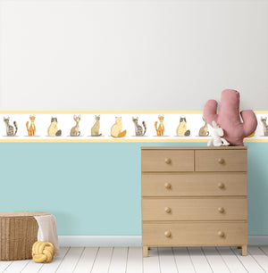 GP1900301g8 Cartoon Cats Peel and Stick Wallpaper Border 8