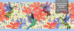 GP1900321 Hummingbird Garden Premium Peel and Stick Wallpaper Border 10