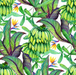 GP1900341 Banana Leaves Premium Peel and Stick Wallpaper Panel 6 Ft High x 26