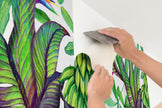 GP1900341 Banana Leaves Premium Peel and Stick Wallpaper Panel 6 Ft High x 26