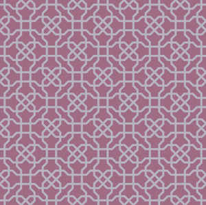 GP190051 Grace & Gardenia - Hexagon Pattern on Violet Premium Peel and Stick Wallpaper Panel 6 Ft High x 26