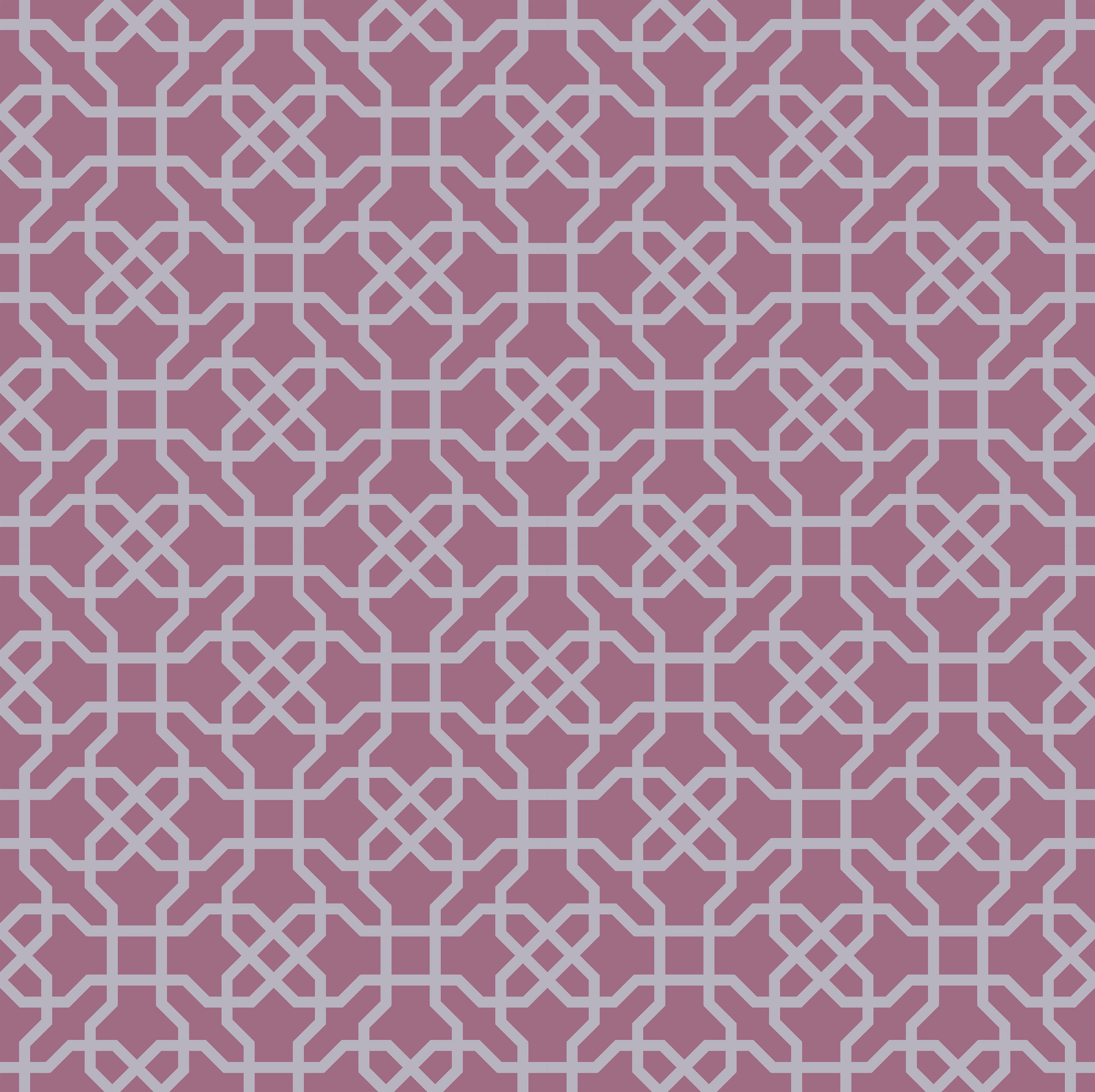 GP190051 Grace & Gardenia - Hexagon Pattern on Violet Premium Peel and Stick Wallpaper Panel 6 Ft High x 26