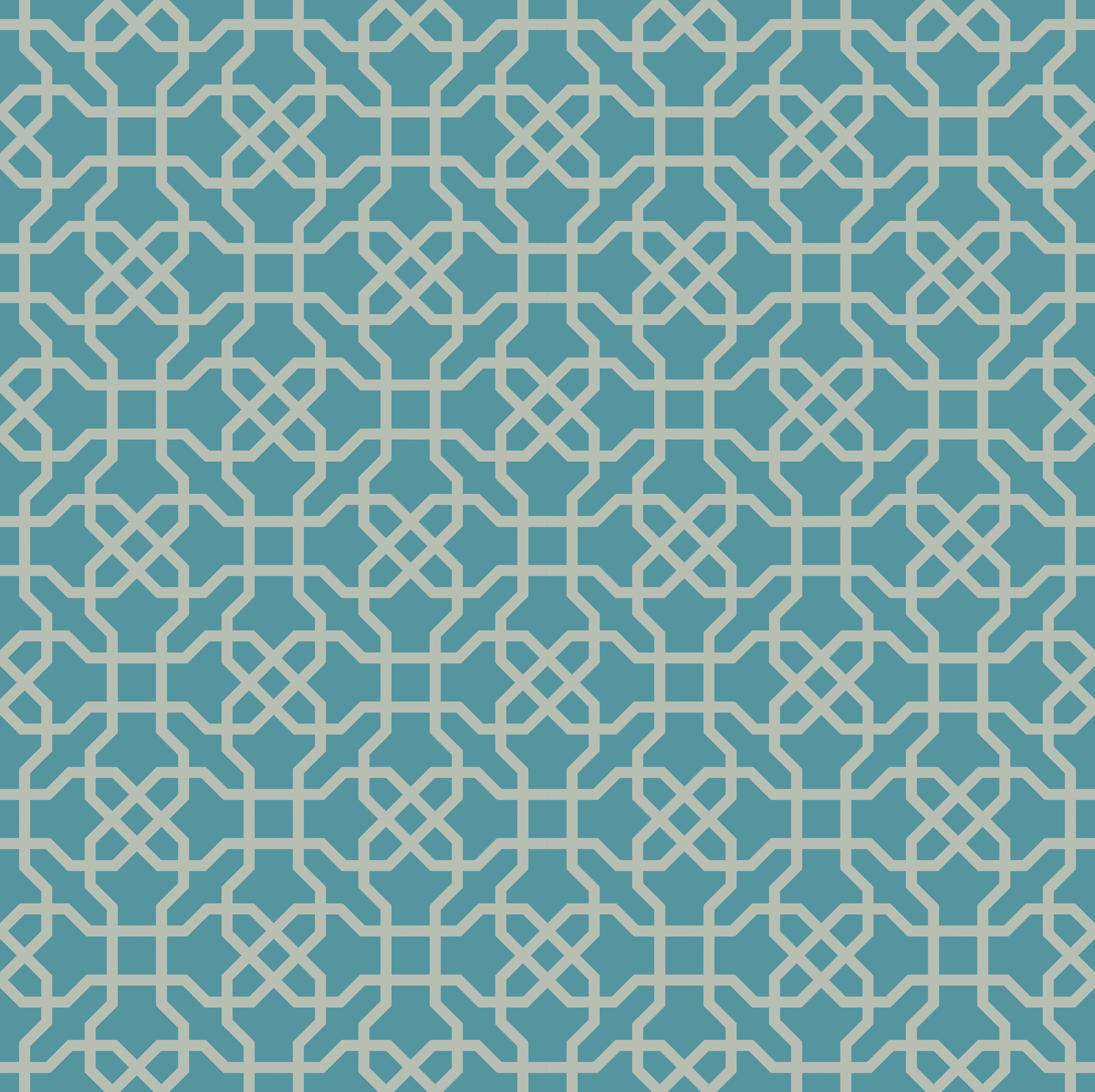 GP190052 Grace & Gardenia Hexagon Pattern on Blue Premium Peel and Stick Wallpaper Panel 6 Ft High x 26