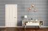 GP190091 Grace & Gardenia - Black and White Hand Painted Lines Premium Peel and Stick Wallpaper Panel 6 Ft High x 26