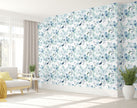 GP3011V9 Watercolor Floral Butterfly Wallpaper Panels Soft Blue