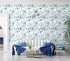 GP3011V9 Watercolor Floral Butterfly Wallpaper Panels Soft Blue