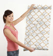 GW0071 Moroccan Marble Peel and Stick Wallpaper Roll 20.5 inch Wide x 18 ft. Long, Gold White Gray