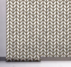 GW0091 Marble Herringbone Peel and Stick Wallpaper Roll 20.5 inch Wide x 18 ft. Long, Black/Gold