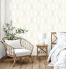 GW0131 Diamond Lines Peel & Stick Wallpaper Roll 20.5in W x 18ft L, Gray Tan