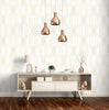 GW0131 Diamond Lines Peel & Stick Wallpaper Roll 20.5in W x 18ft L, Gray Tan