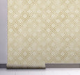 GW0141 Faded Grid Peel and Stick Wallpaper Roll 20.5in W x 18ft L, Beige Brown