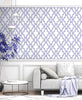 Tile Trellis Peel & Stick GW1005 Wallpaper Blue 20.5 in. x 18 ft. = 30.75 sq.ft