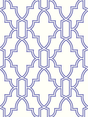 Tile Trellis Peel & Stick GW1005 Wallpaper Blue 20.5 in. x 18 ft. = 30.75 sq.ft