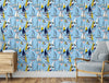 GW1022 Sailboats at Sunset Peel and Stick Wallpaper Roll 20.5 inch Wide x 18 ft. Long, Light Blue/Navy/Yellow