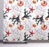 GW1031 Coral Under the Sea Peel and Stick Wallpaper Roll 20.5 inch Wide x 18 ft. Long, Black/White/Orange/Red