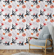 GW1031 Coral Under the Sea Peel and Stick Wallpaper Roll 20.5 inch Wide x 18 ft. Long, Black/White/Orange/Red