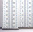 GW1061 Captain's Wheels and Knots Peel and Stick Wallpaper Roll 20.5 inch Wide x 18 ft. Long, Cerulean Slate Blue Gray