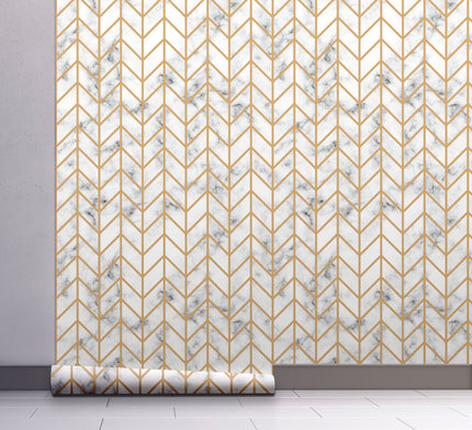 Herringbone on Marble
