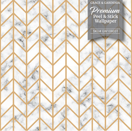 Herringbone on Marble