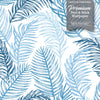 GW12061 Hand Drawn Palms Peel and Stick Wallpaper Roll 20.5 inch Wide x 18 ft. Long, Blue