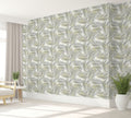 GW128011 Gray Palms with Yellow on White Peel and Stick Wallpaper Roll 20.5 inch Wide x 18 ft. Long Gray/Yellow