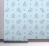 GW158041 Blue Floral on Light Blue  Peel and Stick Wallpaper Roll 20.5 inch Wide x 18 ft. Long, Blue