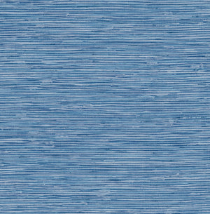 Blue Faux Grasscloth Peel & Stick Wallpaper GW2004W Grace & Gardenia