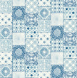 Grace & Gardenia Blue and White Mosaic Tile GW2009W  Peel and Stick Wallpaper