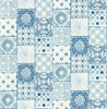 Grace & Gardenia Blue and White Mosaic Tile GW2009W  Peel and Stick Wallpaper