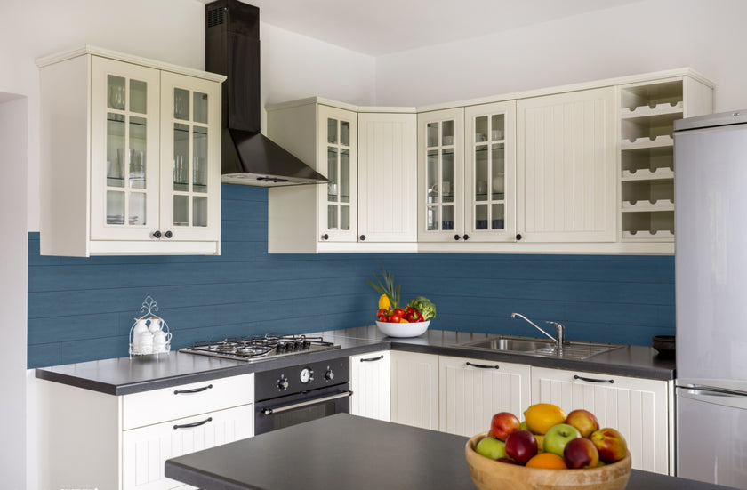 GW2017  Wood Shiplap Peel and Stick Wallpaper Roll 19 inch Wide x 18 ft. Long Blue