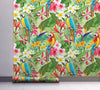 GW2111 Parrot Jungle Leaves Peel and Stick Wallpaper Roll 20.5 inch Wide x 18 ft. Long, Multicolor