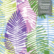 GW2163 Abstract Palms Peel and Stick Wallpaper Roll 20.5 inch Wide x 18 ft. Long, Green/Purple/Blue