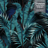 GW2231 Grace & Gardenia Midnight Tropical Banana Forest Peel and Stick Wallpaper Roll 20.5 inch Wide x 18 ft. Long, Blue