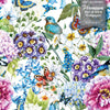 GW3051 Grace & Gardenia Bluebird Enchanted Garden Peel and Stick Wallpaper Roll 20.5 inch Wide x 18 ft. Long, Blue Purple Pink Green