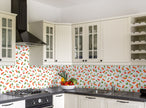 GW4021 Grace & Gardenia Farmhouse Cherry Orchard Peel and Stick Wallpaper Roll 20.5 inch Wide x 18 ft. Long, Red Orange Green