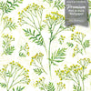 GW4031 Grace & Gardenia Farmhouse Yarrow Patch Peel and Stick Wallpaper Roll 20.5 inch Wide x 18 ft. Long, Yellow Green