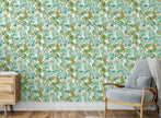 GW5041 Watercolor Leaves Peel and Stick Wallpaper Roll 20.5 inch Wide x 18 ft. Long, Green/White/Brown