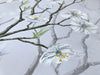 GW5051 Plum Blossoms Peel and Stick Wallpaper Roll 20.5 inch Wide x 18 ft. Long, Light Blue/White/Gray