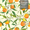 GW5071 Orange Blossoms Peel and Stick Wallpaper Roll 20.5 inch Wide x 18 ft. Long, Orange/Green/Yellow