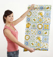 GW5091 Lemon Tile Peel and Stick Wallpaper Roll 20.5 inch Wide x 18 ft. Long, Yellow Green Blue