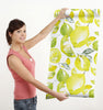 GW5111 Grace & Gardenia Lemon Lime Watercolor Peel and Stick Wallpaper Roll 20.5 inch Wide x 18 ft. Long, Yellow Green White