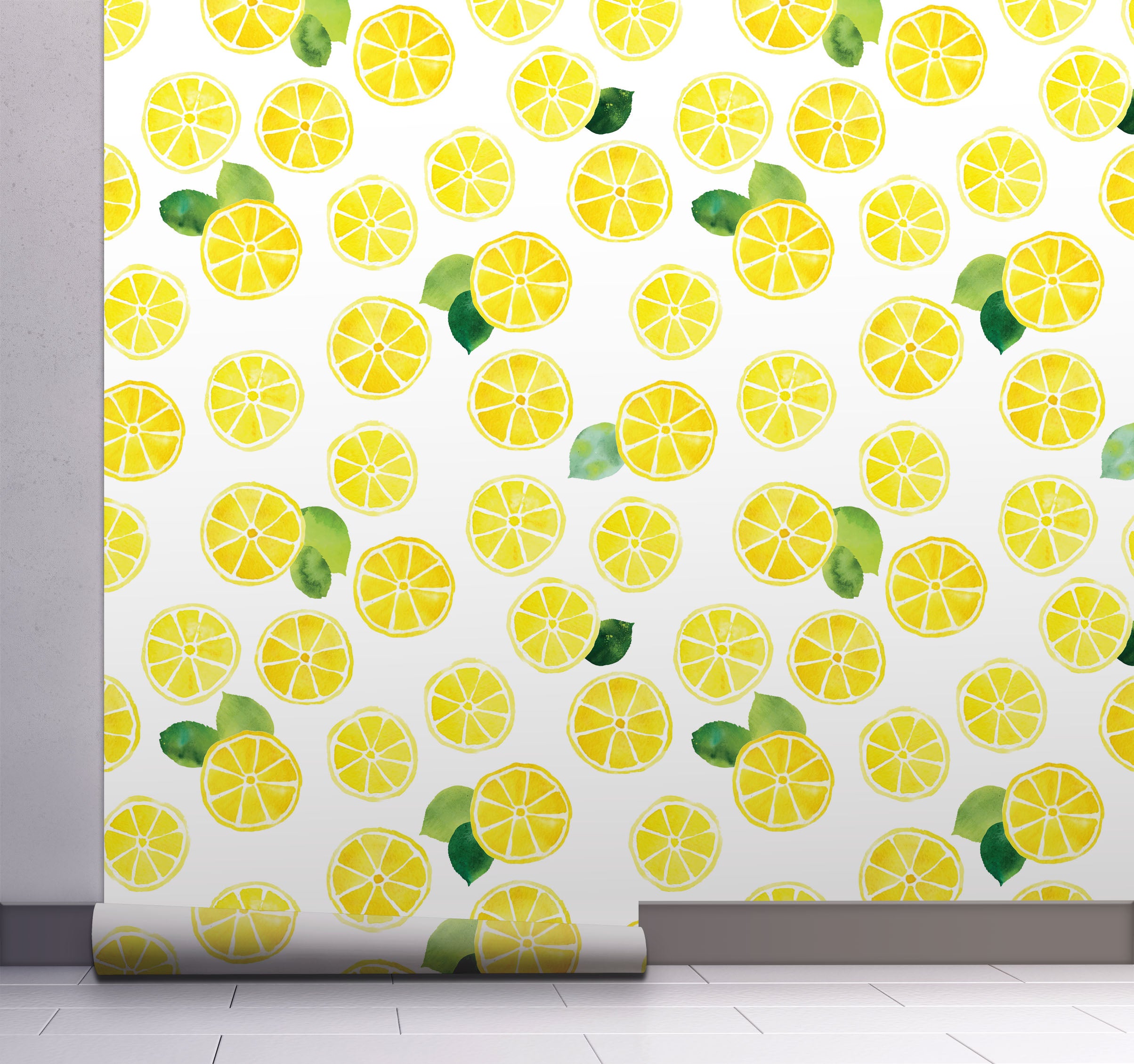 GW5151 Grace & Gardenia Lemons with Leaves Peel and Stick Wallpaper Roll 20.5 inch Wide x 18 ft. Long, Yellow Green