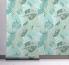 GW5173 Grace & Gardenia Leaf Print Pattern Peel and Stick Wallpaper Roll 20.5 inch Wide x 18 ft. Long, Aqua Gray Cream