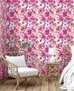 GW5181 Grace & Gardenia Romantic Watercolor Flowers Peel and Stick Wallpaper Roll 20.5 inch Wide x 18 ft. Long, Pink Purple